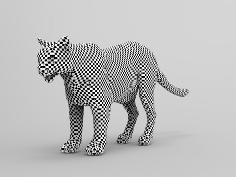 Cougar - Rigged Modelo 3D