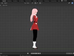 Zero Two 3D fan art from Darling in the FranXX format blender and unity test 3D Model