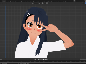 Hayase Nagatoro 3D fan art from Ijiranaide Nagatoro-san format blender Modelo 3D
