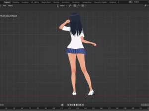 Hayase Nagatoro 3D fan art from Ijiranaide Nagatoro-san format blender 3D Model