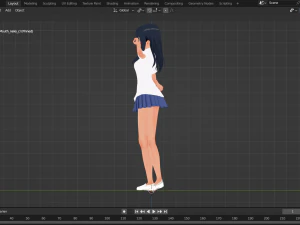 Hayase Nagatoro 3D fan art from Ijiranaide Nagatoro-san format blender 3D Model