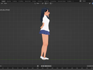 Hayase Nagatoro 3D fan art from Ijiranaide Nagatoro-san format blender 3D Model