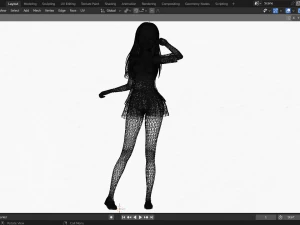 Hayase Nagatoro 3D fan art from Ijiranaide Nagatoro-san format blender 3D Model