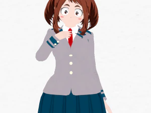 Fan art de Uraraka Ochako 3D de My Hero Academia - formato blender Modelo 3D