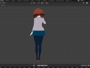 Uraraka Ochako 3D fan art from My Hero Academia - blender format 3D Model