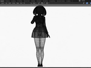 Uraraka Ochako 3D fan art from My Hero Academia - blender format 3D Model