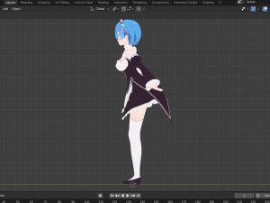 Rem 3D fan art from Re zero - blender format Modelo 3D