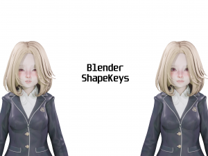 School Girl - Realistic Female Character - Blender Eevee Modelo 3D