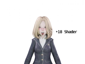 School Girl - Realistic Female Character - Blender Eevee 3D Model