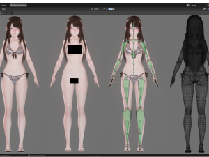 Bikini Model - Realistic Female Character - Blender Eevee 3D Model