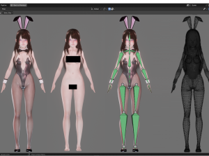 Bunny Girl - Realistic Female Character - Blender Eevee Model 3D