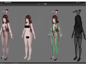 Bunny Girl - Realistic Female Character - Blender Eevee Model 3D