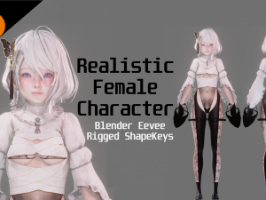 Dual Rapier Swordswoman - Realistic Female Character - Blender Eevee 3D Model