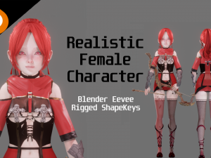 Archer girl - Realistic Female Character - Blender Eevee Modelo 3D