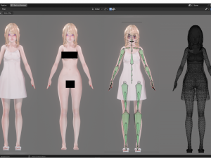 Girl in Casual Clothing 0001 - Realistic Female Character - Blender Eevee 3D Модель