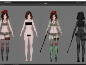 Soldier Agent Girl - Realistic Female Character - Blender Eevee 3D मॉडल