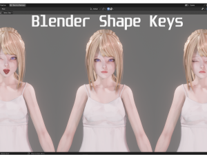 Casual Clothing 0001 - Realistic Female Character - Blender Eevee 3Dモデル