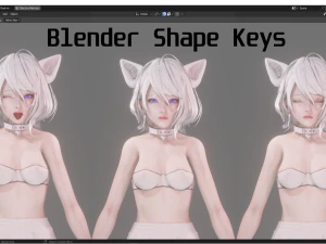 Cat Girl Cosplay - Realistic Female Character - Blender Eevee 3D Model