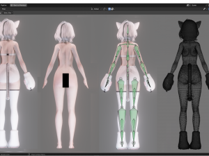 Cat Girl Cosplay - Realistic Female Character - Blender Eevee 3D Model