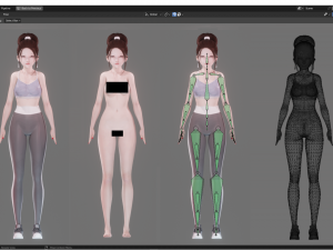 Sport Girl - Realistic Female Character - Blender Eevee 3D Модель
