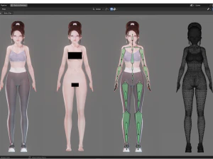 Sport Girl - Realistic Female Character - Blender Eevee 3D Model