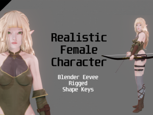 Elf Archer - Realistic Female Character - Blender Eevee 3D 模型