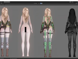 Elf Archer - Realistic Female Character - Blender Eevee 3D Model