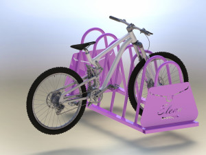Girls bike parking 3D 模型