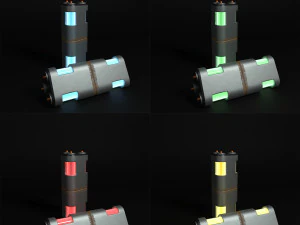 Sci-Fi Futuristic Power Cell 3D Model