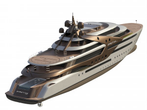 Concept 100m Motor Yacht POMPILIUS 3D Модель