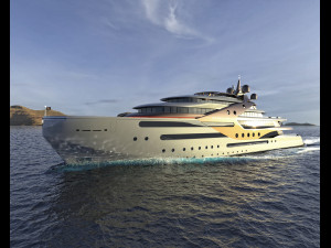 Concept 100m Motor Yacht POMPILIUS 3D Модель