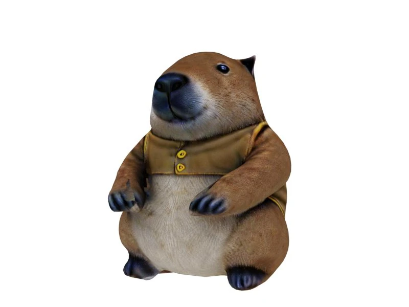 Capybara 3D Model .c4d .max .obj .3ds .fbx .stl .blend 