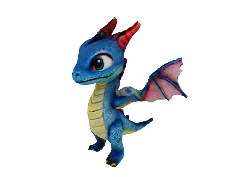 Baby dragon 3D Model .c4d .max .obj .3ds .fbx .stl .blend 