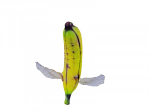 Banana with wings Model 3D