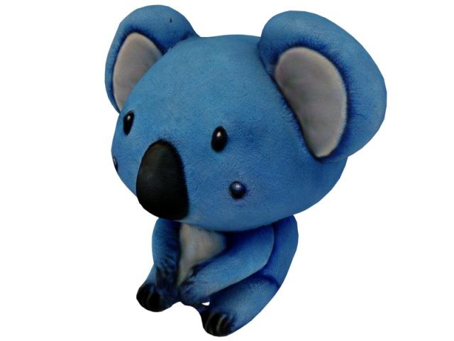 Blue koala 3D Model .c4d .max .obj .3ds .fbx .stl .blend 