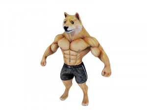 Bodybuilder doge 3D Model