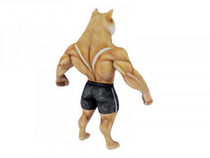 Bodybuilder doge 3D Model