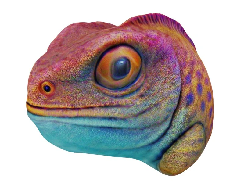 Голова хамелеона 3D Модель .c4d .max .obj .3ds .fbx .stl .blend 