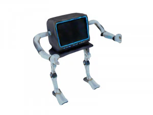 Computer with two legs 3D Model