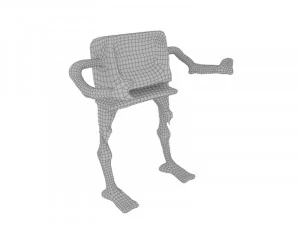 Computer with two legs 3D Model