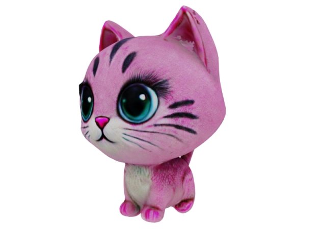 Cute pink cat 3D Model .c4d .max .obj .3ds .fbx .stl .blend 