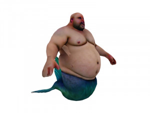Aged merman 3D Model