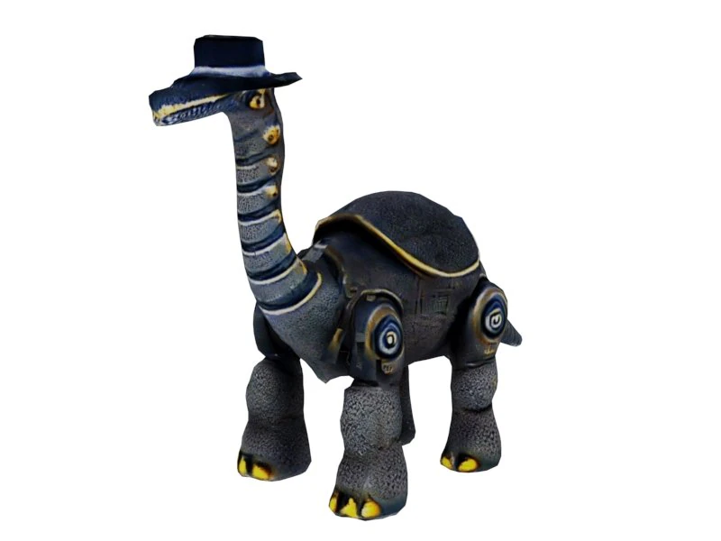 Cyborg diplodocus 3D Model .c4d .max .obj .3ds .fbx .stl .blend 