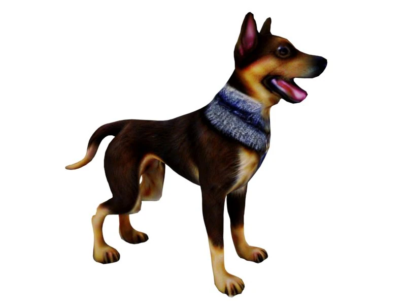 Dog 3D Model .c4d .max .obj .3ds .fbx .stl .blend 