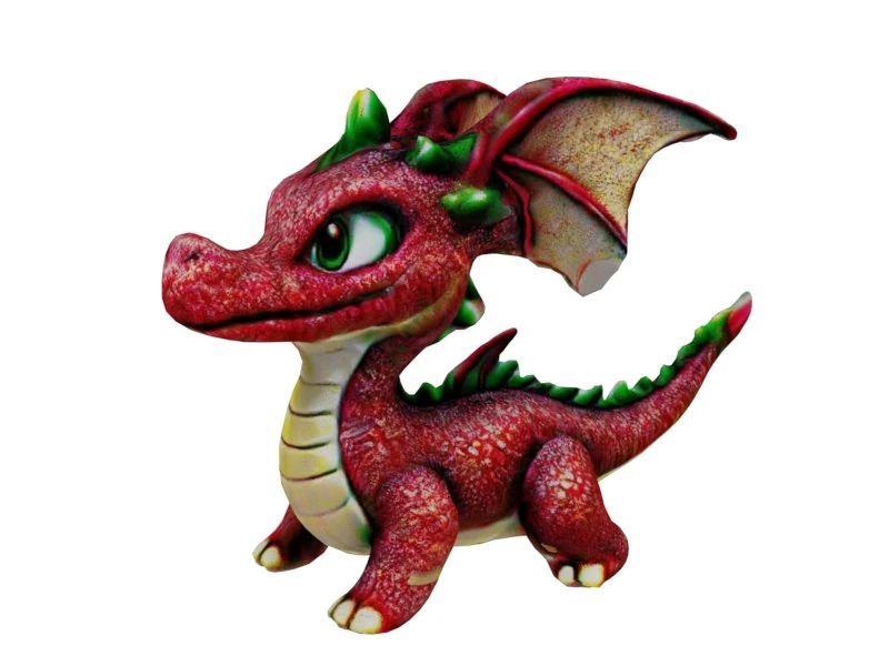 Dragon 3D Model .c4d .max .obj .3ds .fbx .stl .blend 