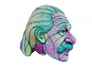 Einstein head tiffany 3D Model