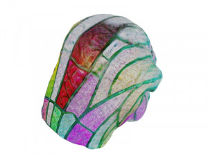 Einstein head tiffany 3D 模型