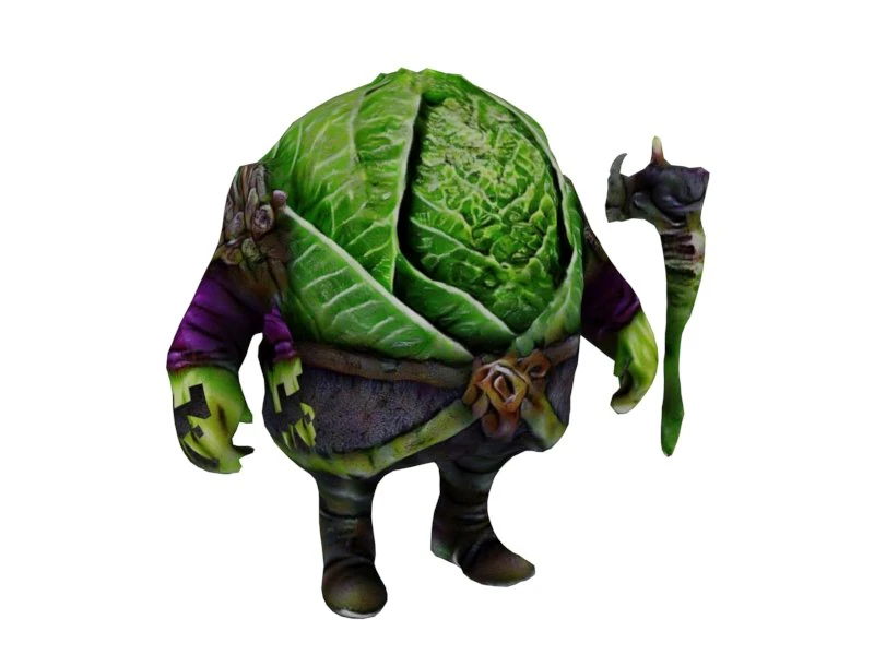 Evil cabbages 3D Model .c4d .max .obj .3ds .fbx .stl .blend 