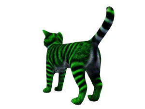 Green cat 3D Model