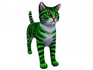 Green cat 3D Модель